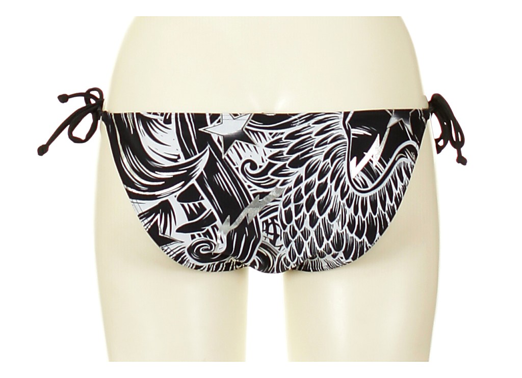 plavky Fox Turbulence Reversible Side Tie Bottom - Black