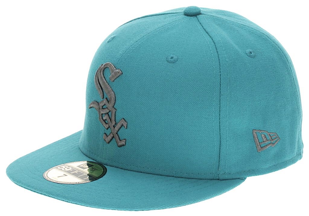 New Era 59F Seascontrast Logo Mlb Chicago White Sox Cap - Turquoise/Graphite