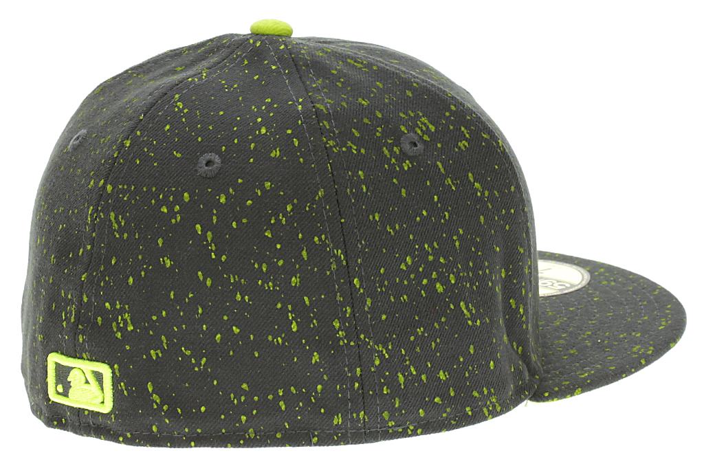 New Era 59F Speckled Chicago Cubs Cap - Graphite/Cyber Green