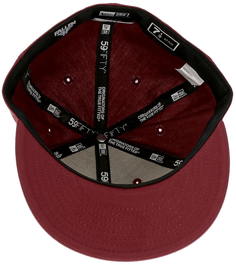 šiltovka Fallen Trademark New Era 59 Fifty - Burgundy/Gray