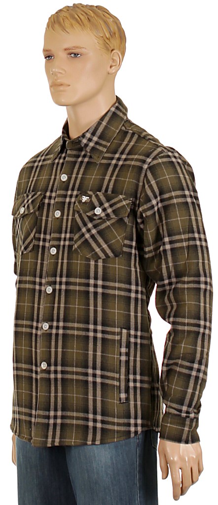 košeľa Fallen Cheyenne DLX LS - Olive