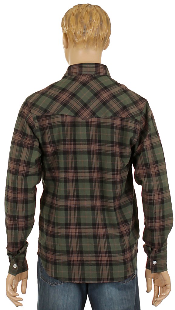 košeľa Fallen Cheyenne LTD - Army/Black