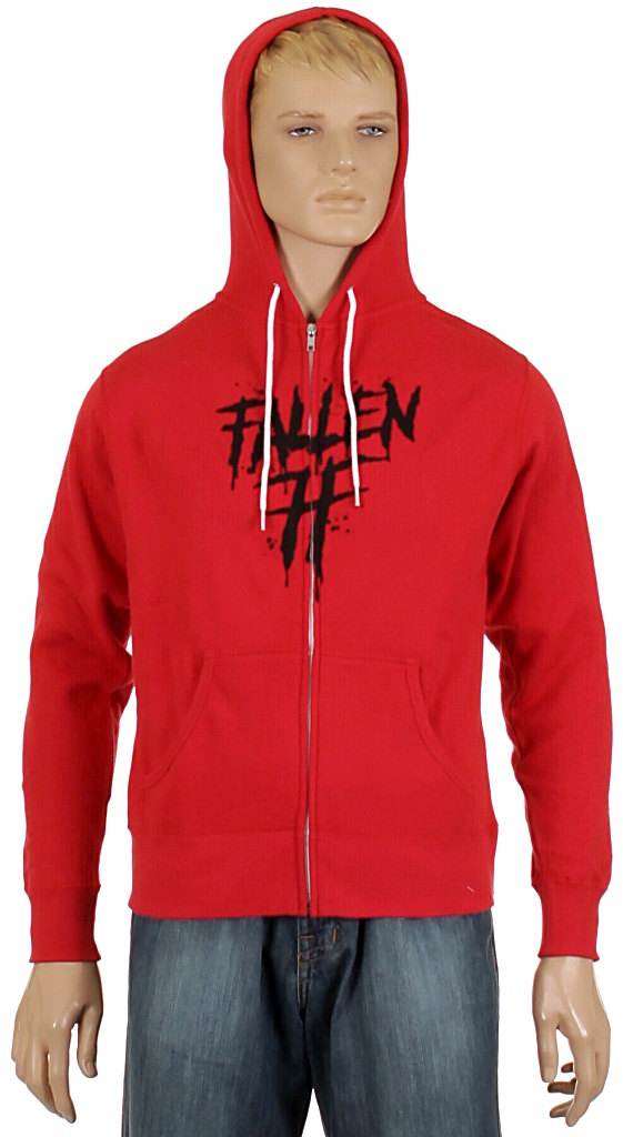 mikina Fallen Wrath Zip - Red/Black