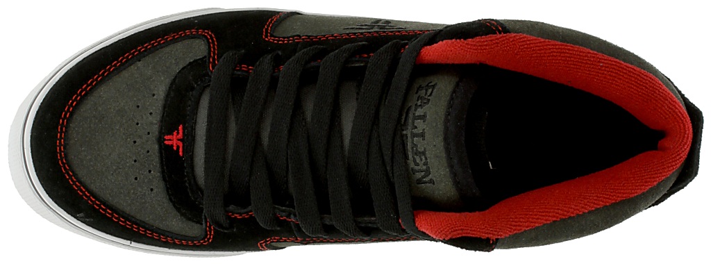 topánky Fallen Chief Mid - Black/Charcoal/Red