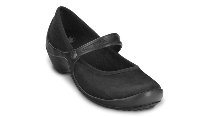 Crocs Wrapped Wedge Shoes - Black/Black