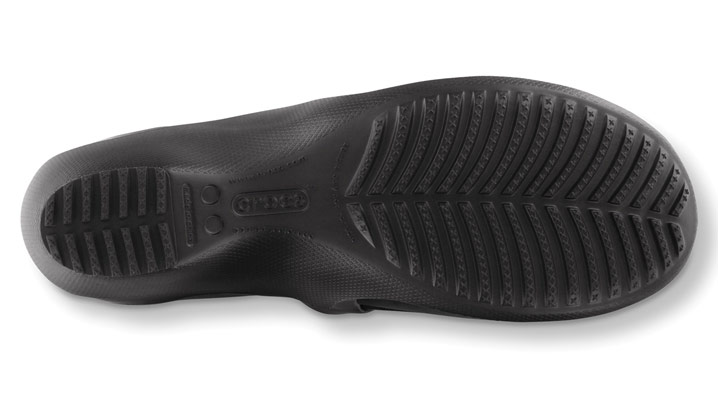 Crocs Wrapped Wedge Shoes - Black/Black