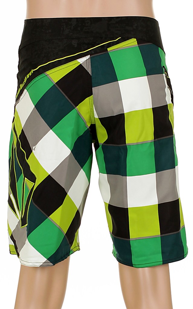 kúpacie šortky Volcom 2EZ Plaid - Lime 