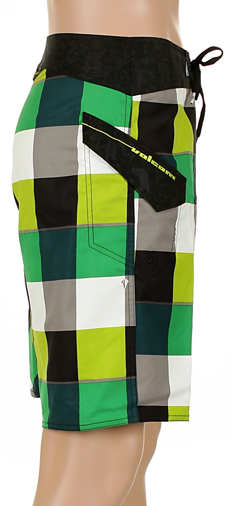 kúpacie šortky Volcom 2EZ Plaid - Lime 