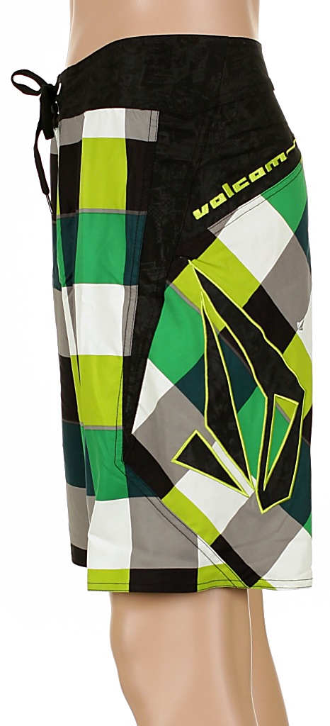 kúpacie šortky Volcom 2EZ Plaid - Lime 