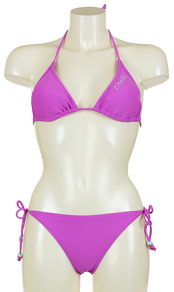 plavky O'neill Triangle Small Tie Bikini - Foxy Pink