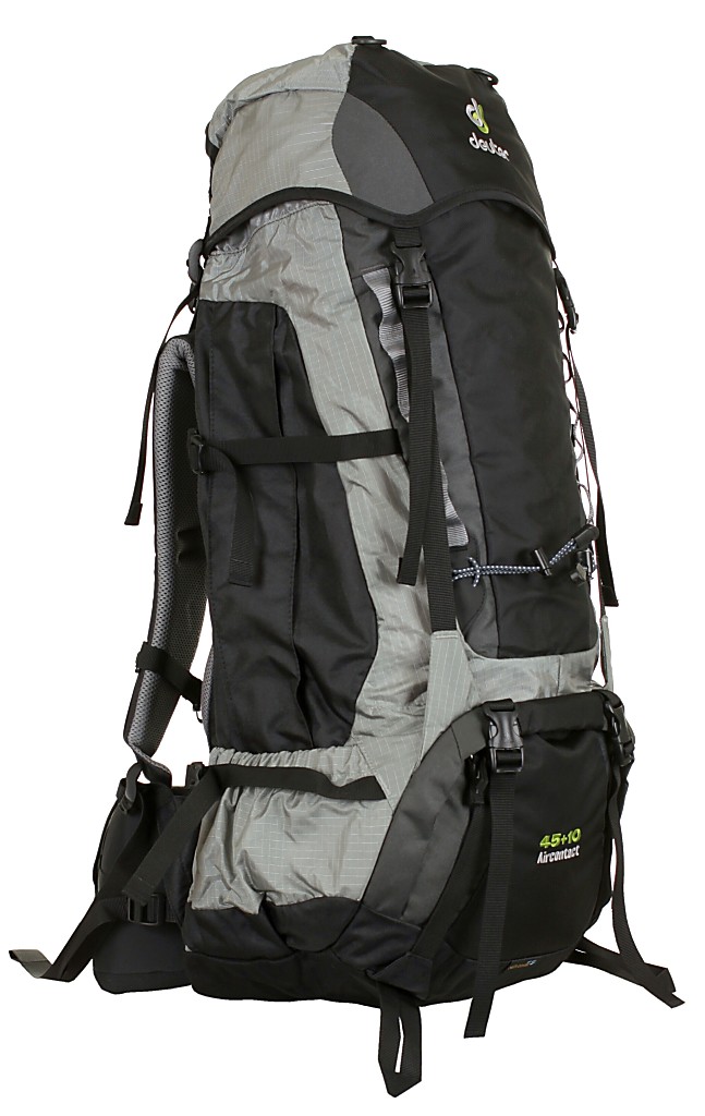 backpack Deuter Aircontact 45+10 - Black/Silver