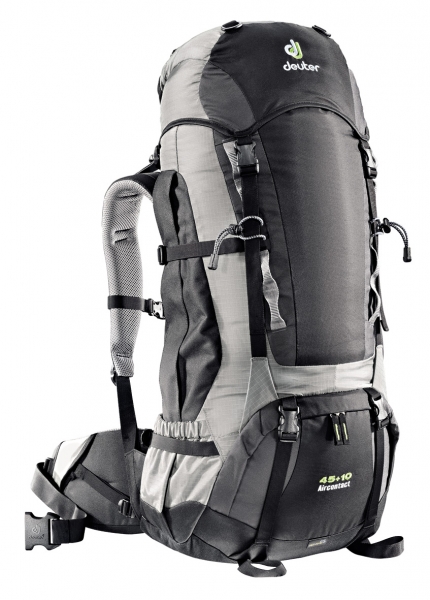 backpack Deuter Aircontact 45+10 - Black/Silver