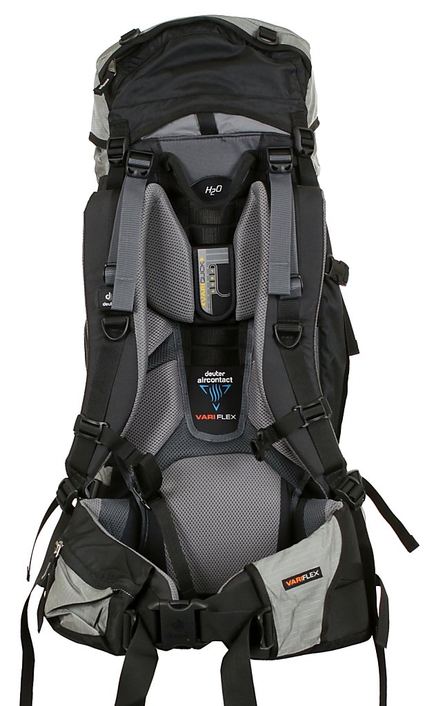 backpack Deuter Aircontact 45+10 - Black/Silver