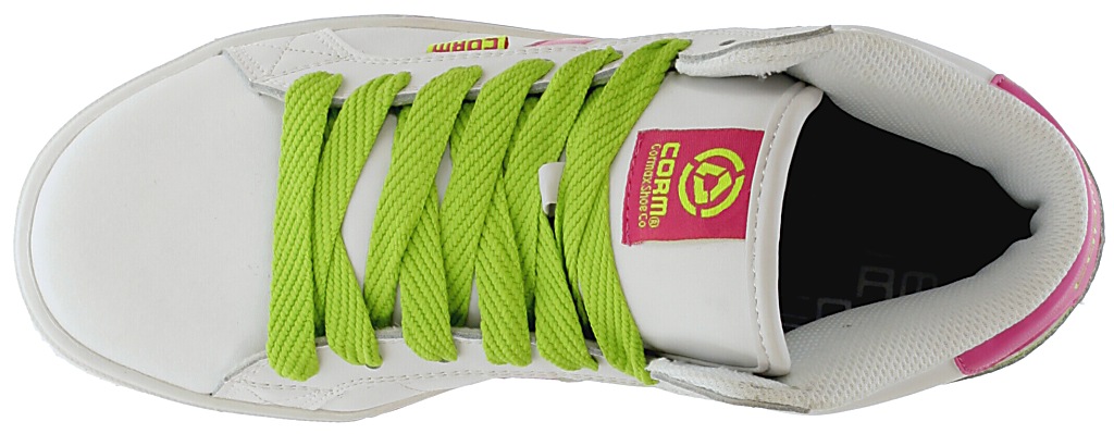 Cormax Reel Shoes - White/Green/Pink Action Leather