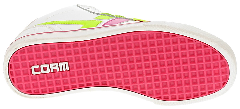 Cormax Reel Shoes - White/Green/Pink Action Leather