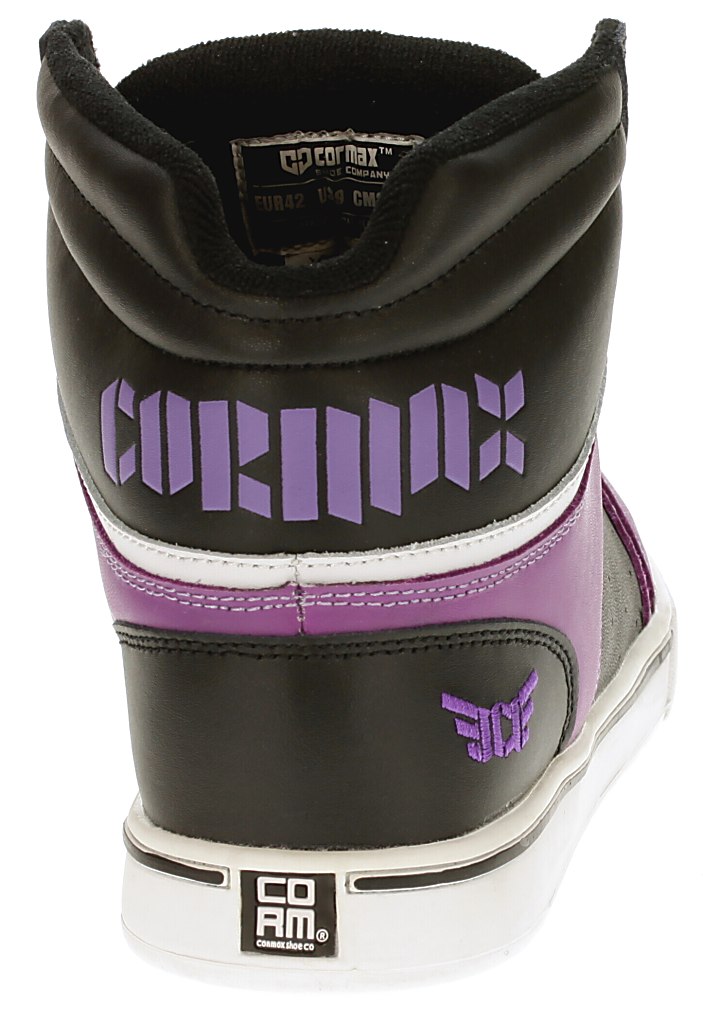 topánky Cormax Feit High - Black/Purple/White Action Leather