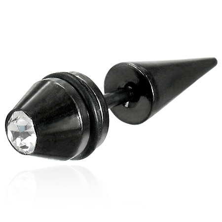 piercing 316L QPC052BA - Carbon/Clear