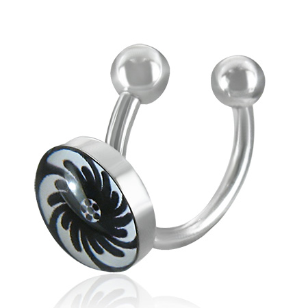 piercing 316L BDS042BA - Silver/Black/White