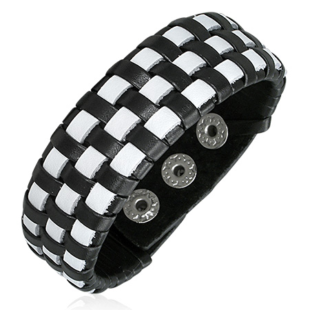 náramek 316L BBF398BA - Black/White