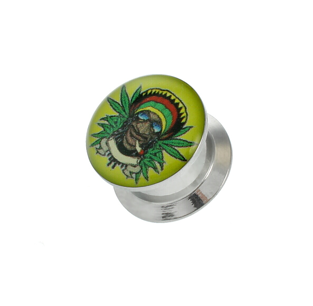 piercing Body Art 05PS28-JPL-1/2 - Rastafari Blaze