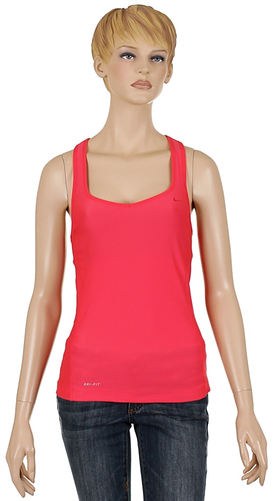 tielko Nike Victory Mesh Long Bra - 691/Scarlet Fire/Scarlet Fire