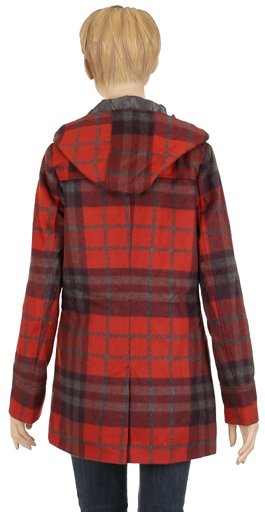 płaszcz Quiksilver Cascade Plaid - Global Red