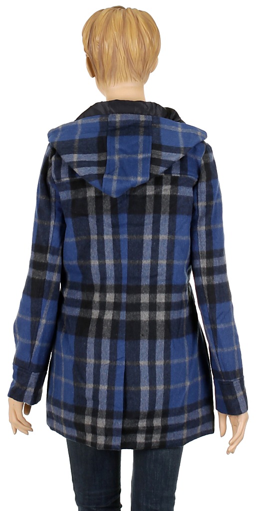 płaszcz Quiksilver Cascade Plaid - Indigo Blue
