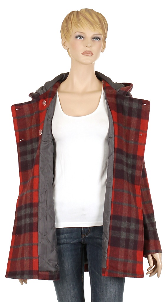płaszcz Quiksilver Cascade Plaid - Global Red