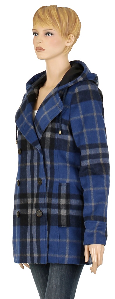 płaszcz Quiksilver Cascade Plaid - Indigo Blue