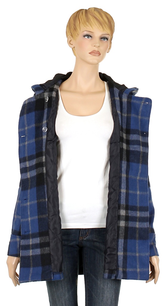 płaszcz Quiksilver Cascade Plaid - Indigo Blue