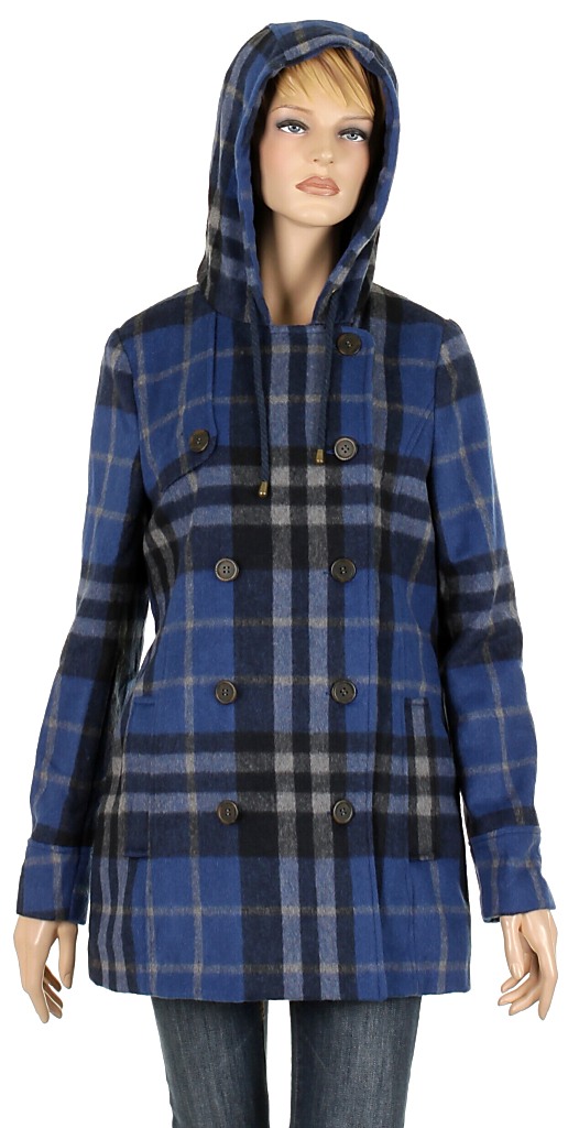 płaszcz Quiksilver Cascade Plaid - Indigo Blue