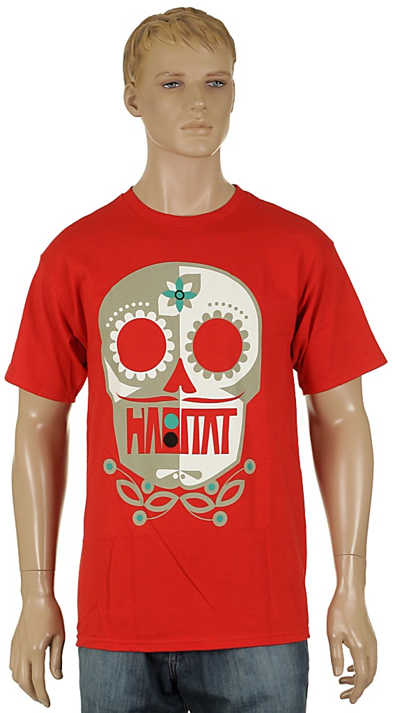 tričko Habitat Sugar Skull - Red