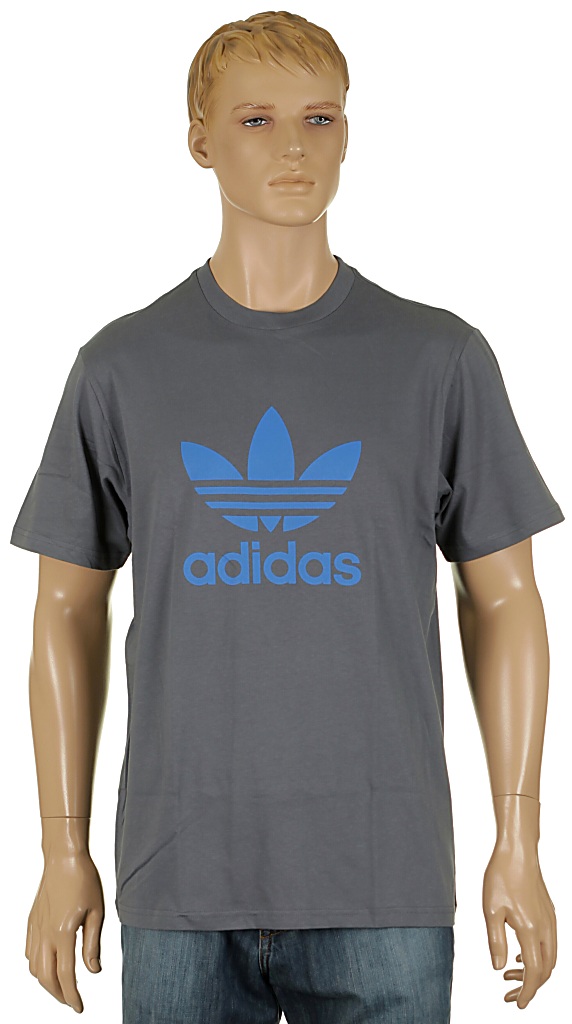 koszulka trykotowa Adidas Adi Trefoil - Lead/Bluebird