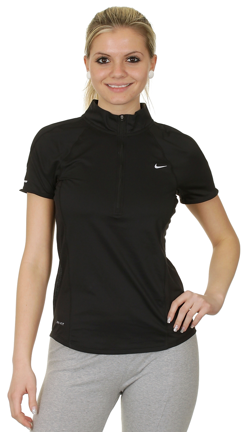 dres Nike Sphere 1/2 Zip Top - 010/Black/Black/Reflective Silver
