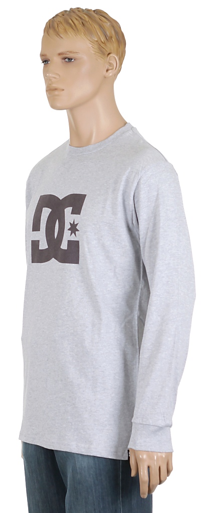 tričko DC Star Standard LS - Heather Gray/Purple Royal