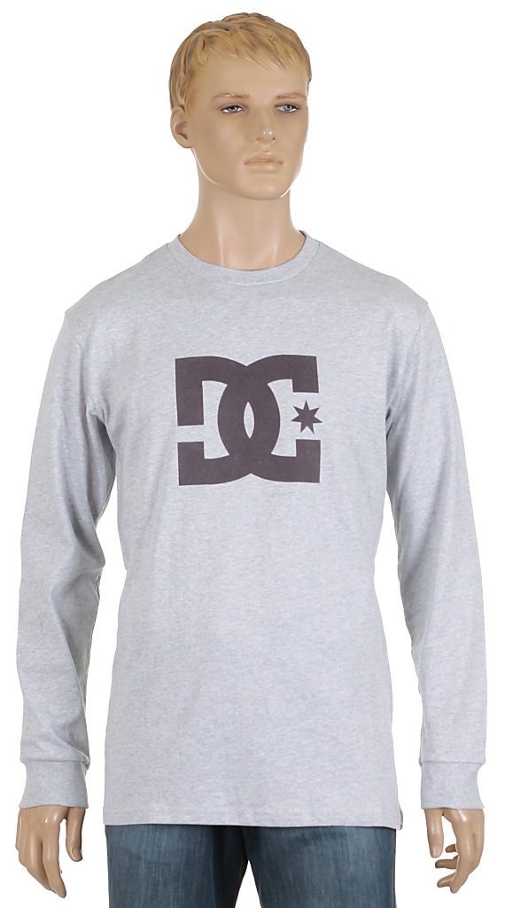 tričko DC Star Standard LS - Heather Gray/Purple Royal