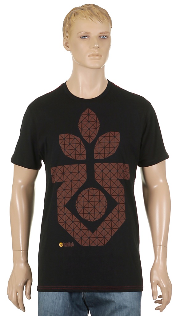 tričko Habitat Geo Pod Grid - Black