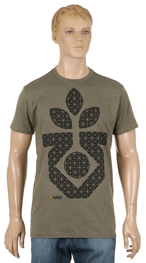tričko Habitat Geo Pod Grid - Canteen Heather