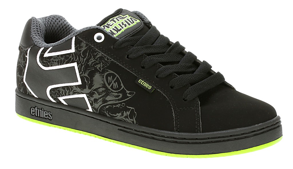 boty Etnies Metal Mulisha Fader NC - Black/Green/Black