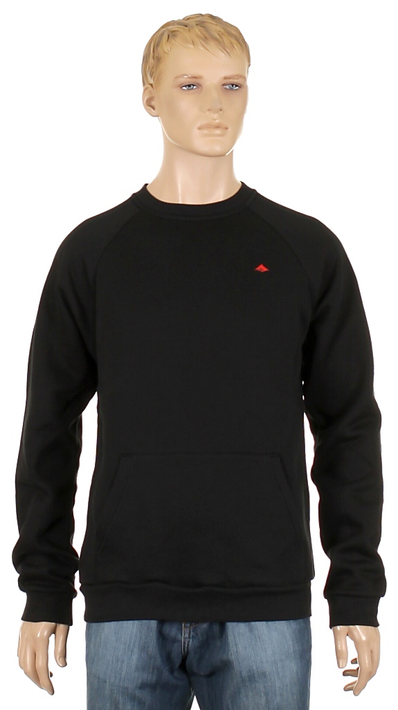 Emerica Basic Crew Sweatshirt - Black/Red