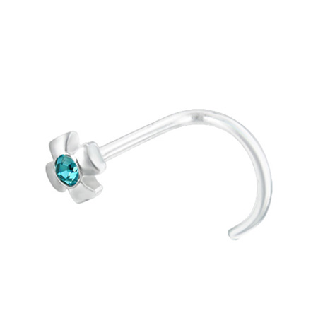 piercing 316L NSE008BA - Silver/Blue Clear