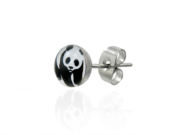 náušnice 316L LEB051BA - Panda