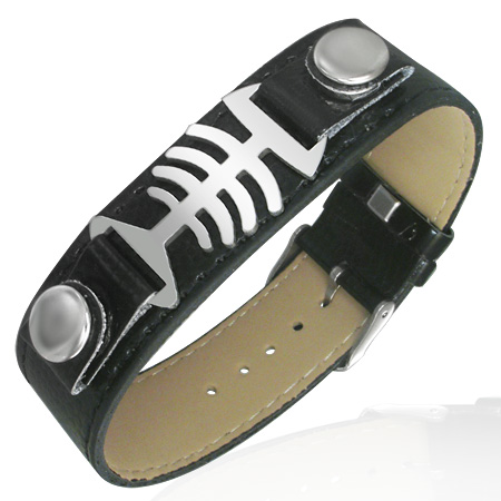 náramek 316L BLT242BA - Black/Silver