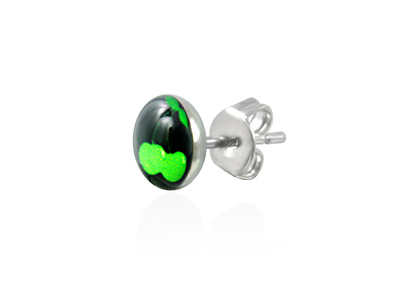 náušnice 316L LEB038BA - Green Cherry
