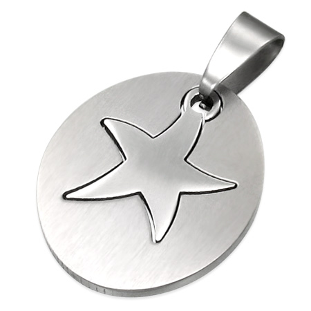 přívěsek 316L PAC012BA - Silver Star