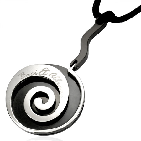 náhrdelník 316L MPV027BA - Silver Spiral