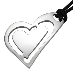 přívěsek 316L PPE010BA - Silver Heart