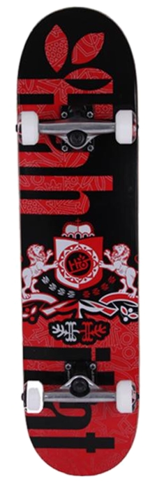 Habitat Coat Of Arms Complete Skateboard - Black/Red