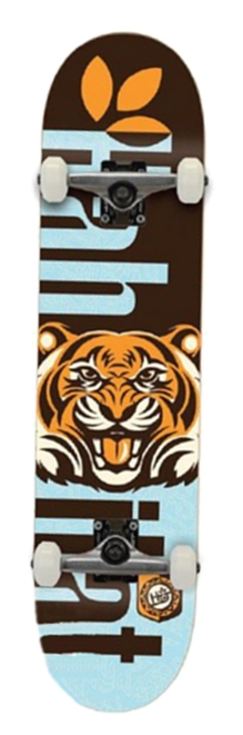 skateboard Habitat Pennant Complete - Brown/Orange/Blue