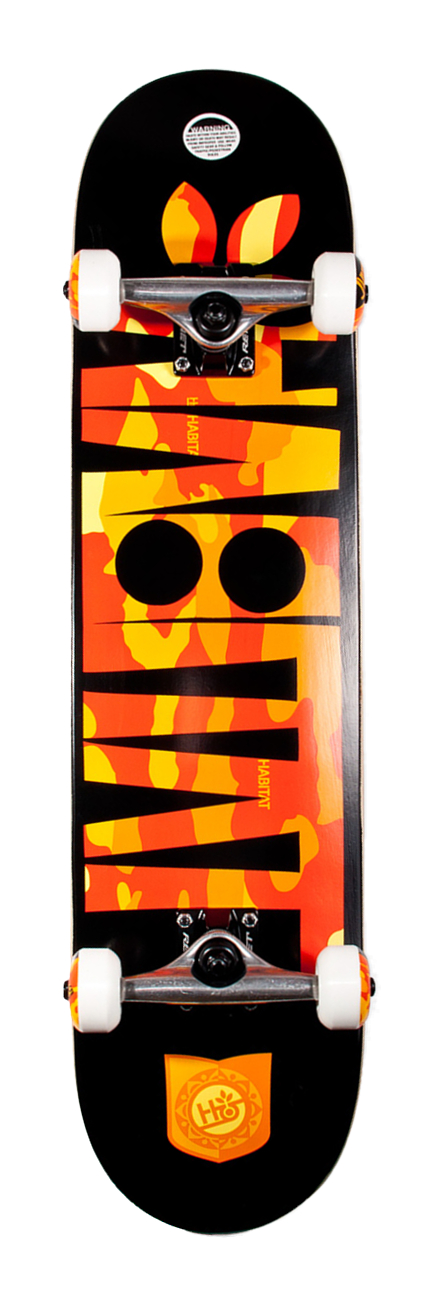 Habitat Artisan Camo Complete Skateboard - Black/Orange